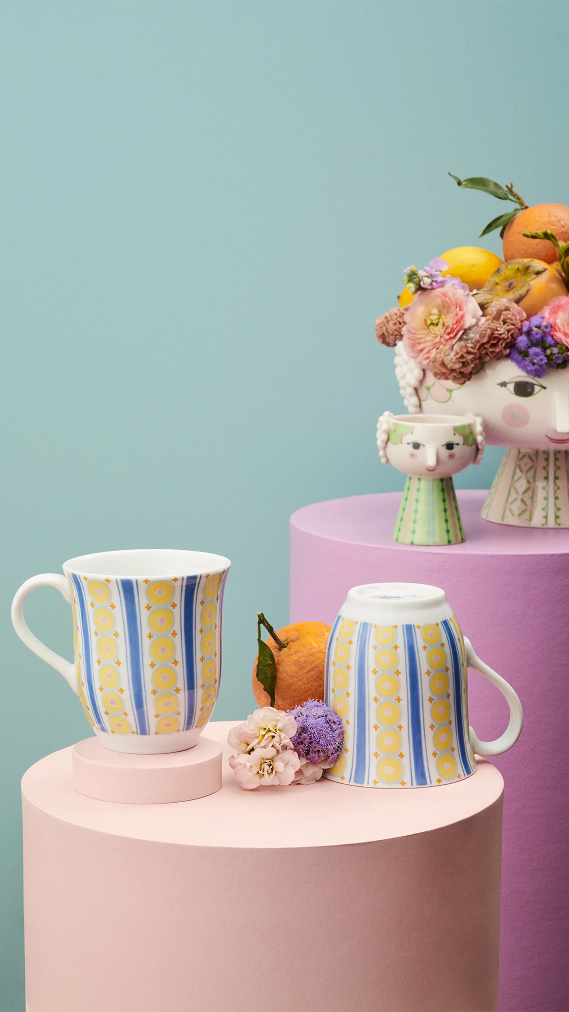 Saladier sur pied Eva Ø24 cm, Rose Bjørn Wiinblad