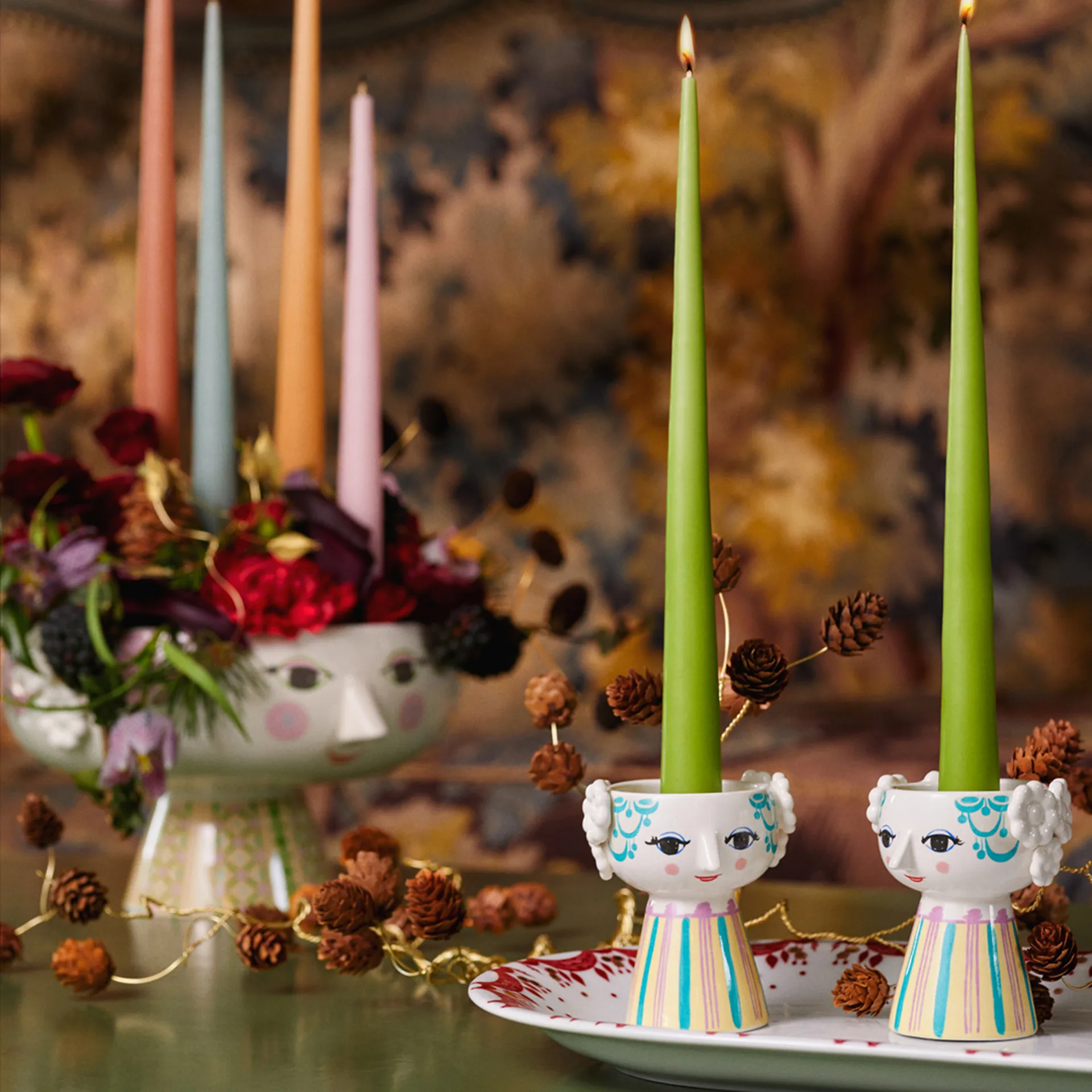 Saladier sur pied Eva Ø24 cm, Rose Bjørn Wiinblad