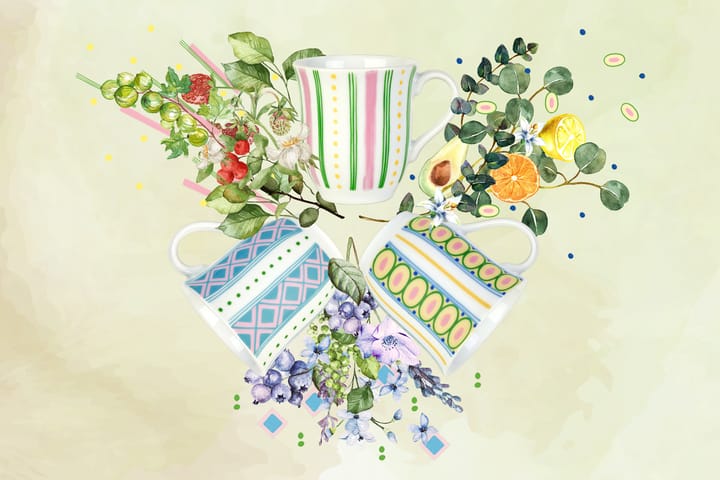 Tasse Eva 35 cl, Bleu clair Bjørn Wiinblad
