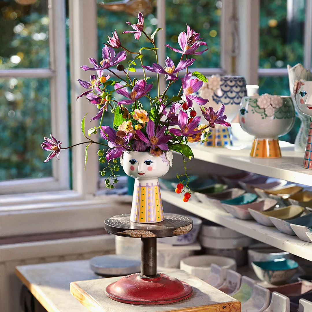 Vase Eva 15 cm, Violet Bjørn Wiinblad