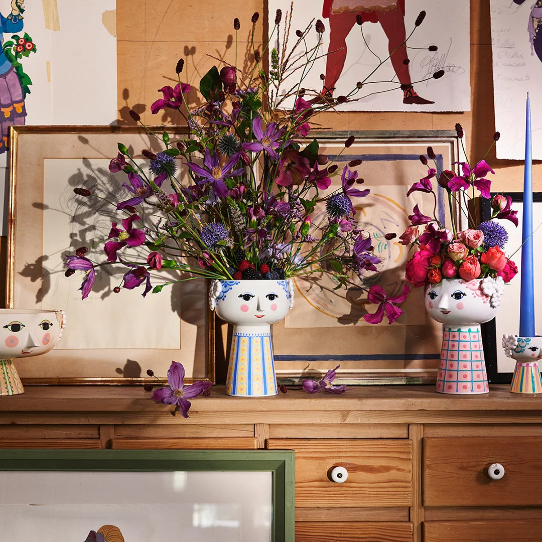 Vase Eva 18,5 cm, Bleu-bleu Bjørn Wiinblad