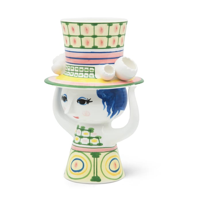 Vase Lady with hat H24,5 cm, Vert Bjørn Wiinblad
