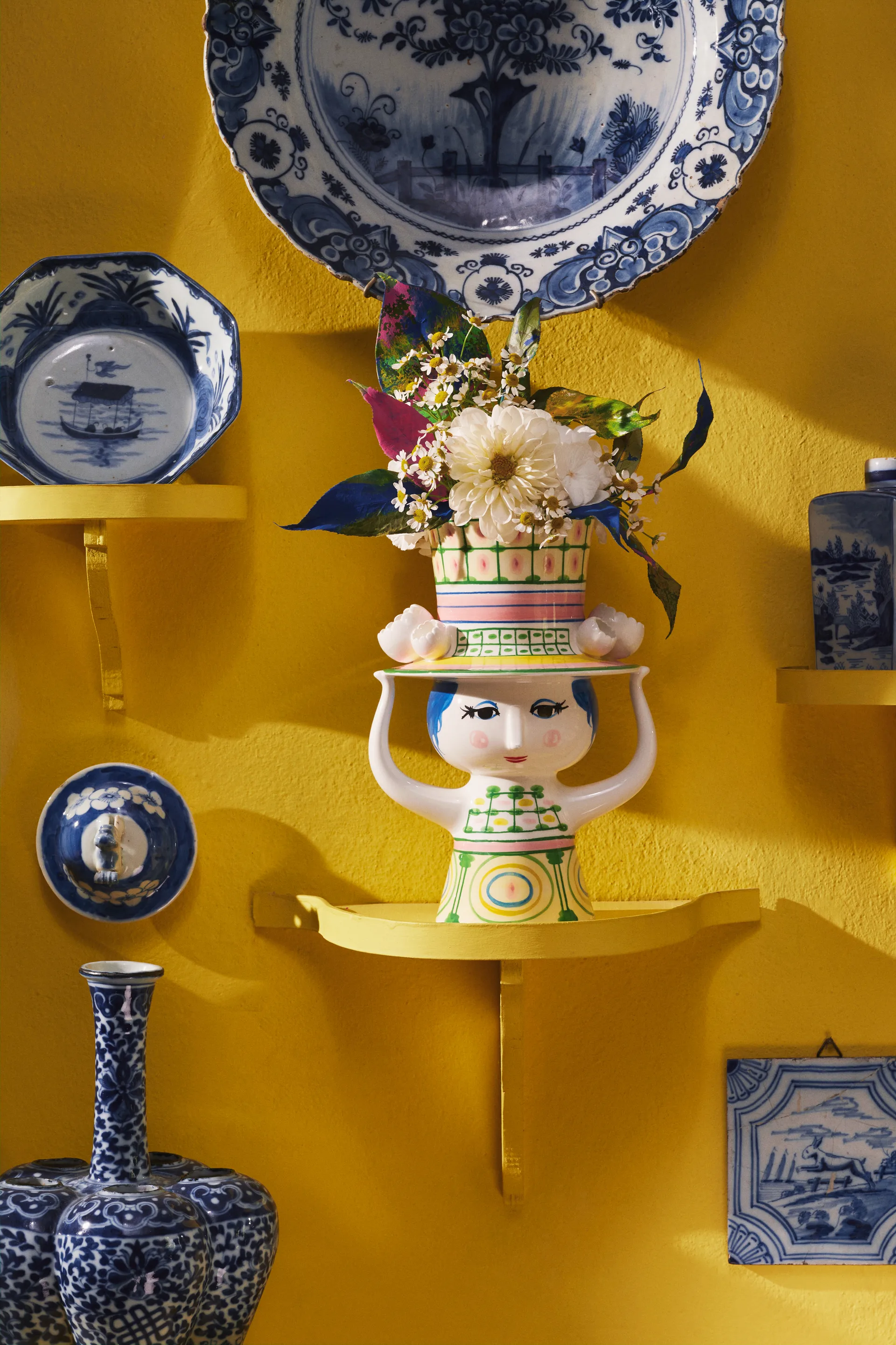 Vase Lady with hat H24,5 cm, Vert Bjørn Wiinblad