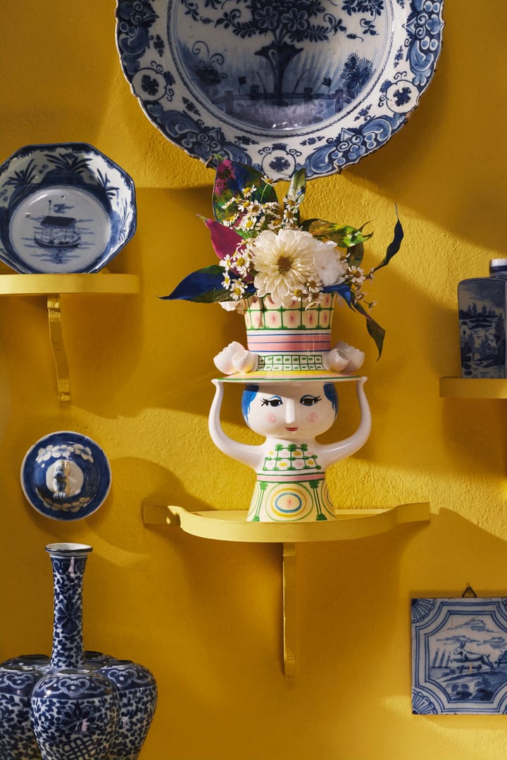 Vase Lady with hat H24,5 cm, Vert Bjørn Wiinblad
