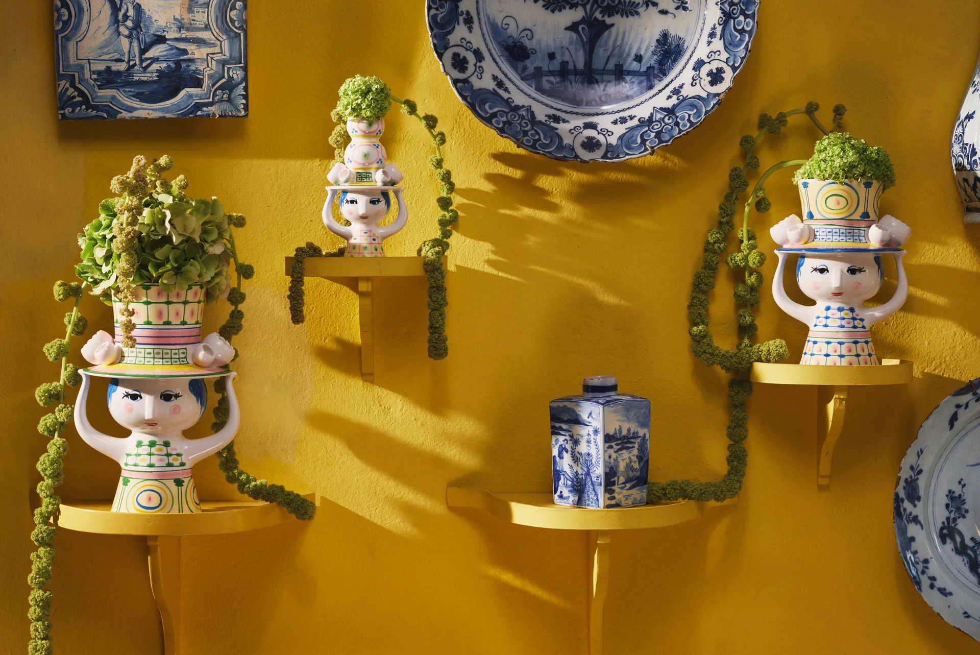 Vase Lady with hat H24,5 cm, Vert Bjørn Wiinblad