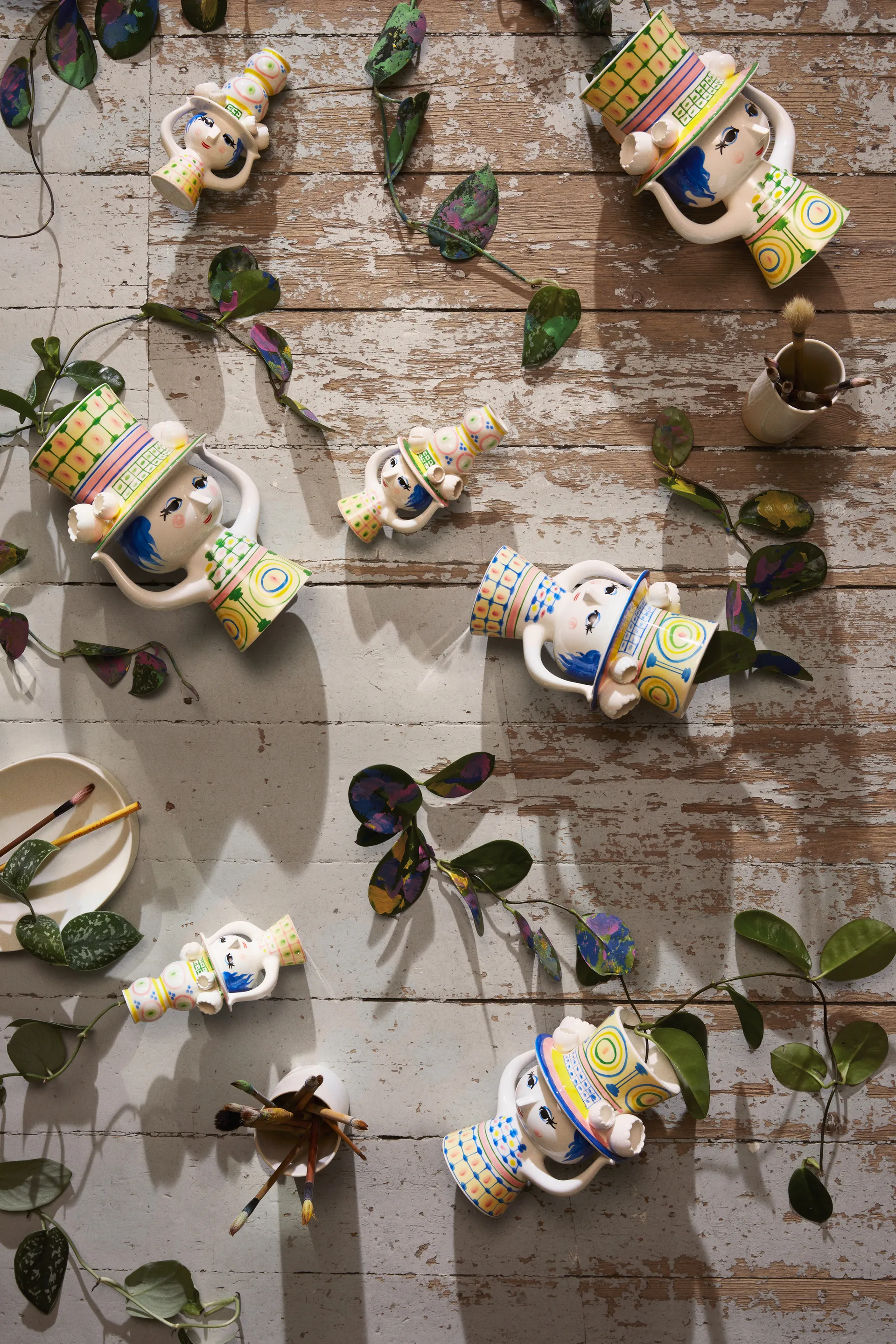 Vase Lady with hat H24,5 cm, Vert Bjørn Wiinblad