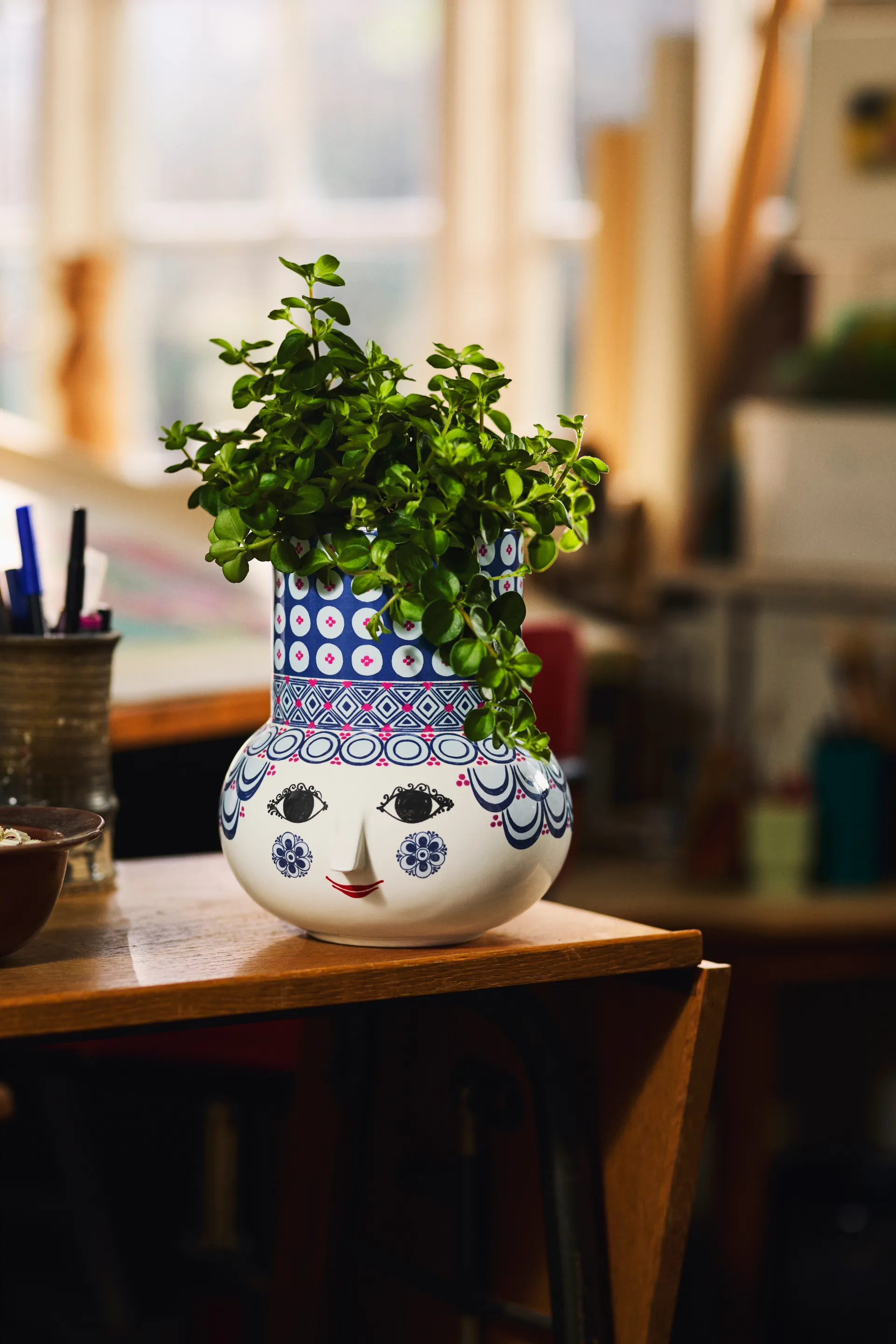 Vase Olga 20 cm, Bleu Bjørn Wiinblad