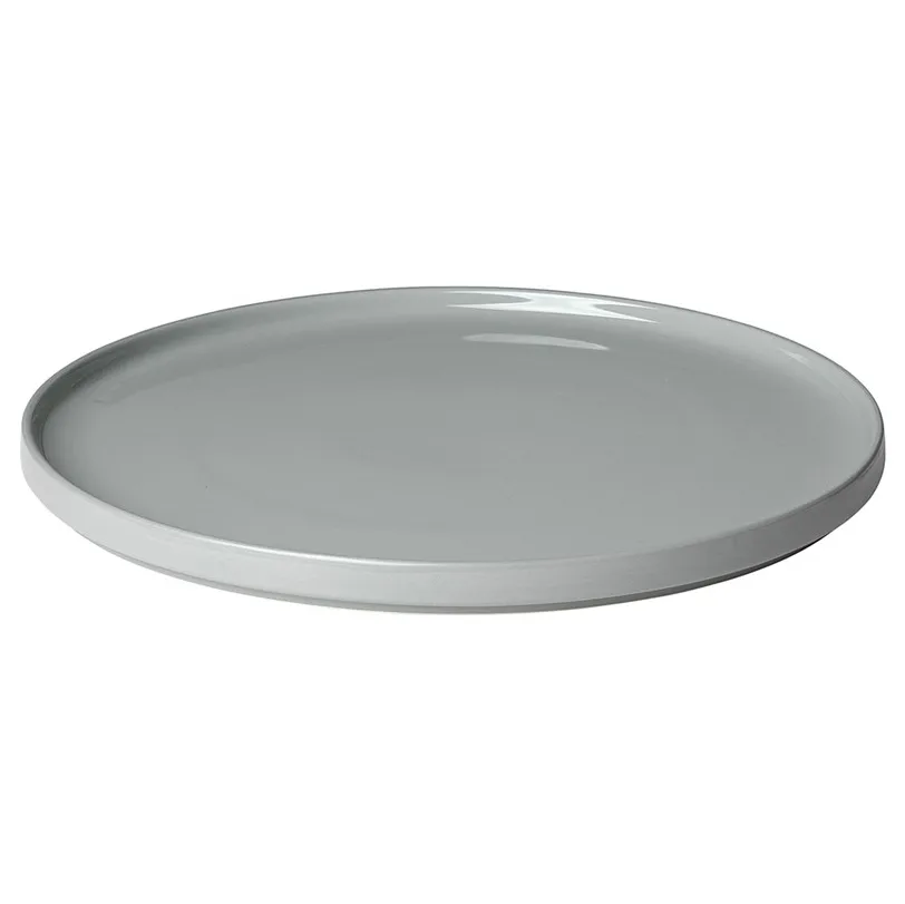Assiette plate Pilar Ø 35 cm, Gris mirage blomus