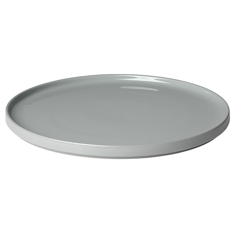 blomus Assiette plate Pilar o 35 cm Gris mirage | Design Scandinave | Plats de service & plateaux | Gris