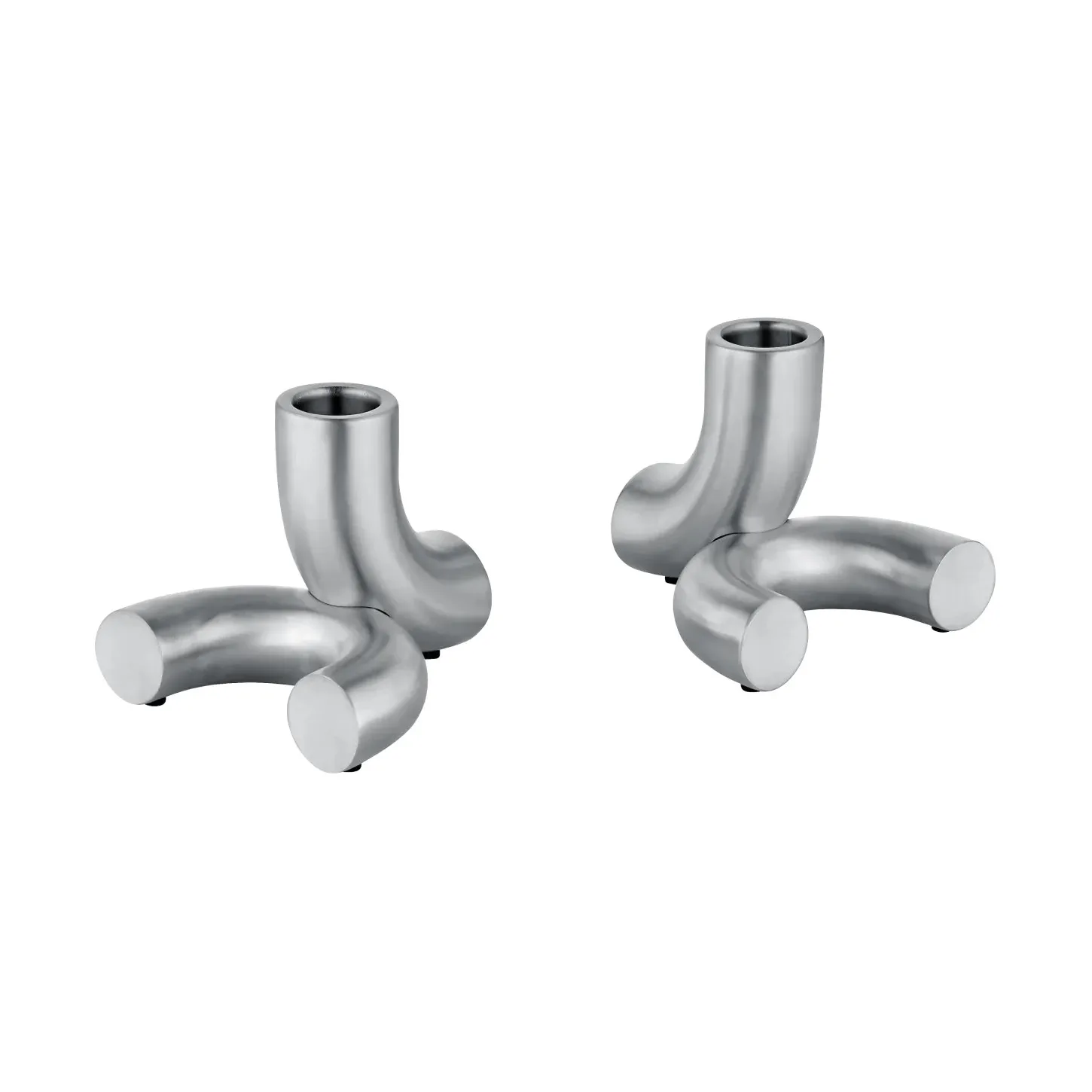 Bougeoir Doodle lot de 2, Acier inoxydable mat blomus