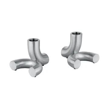 Bougeoir Doodle lot de 2 - Acier inoxydable mat - blomus