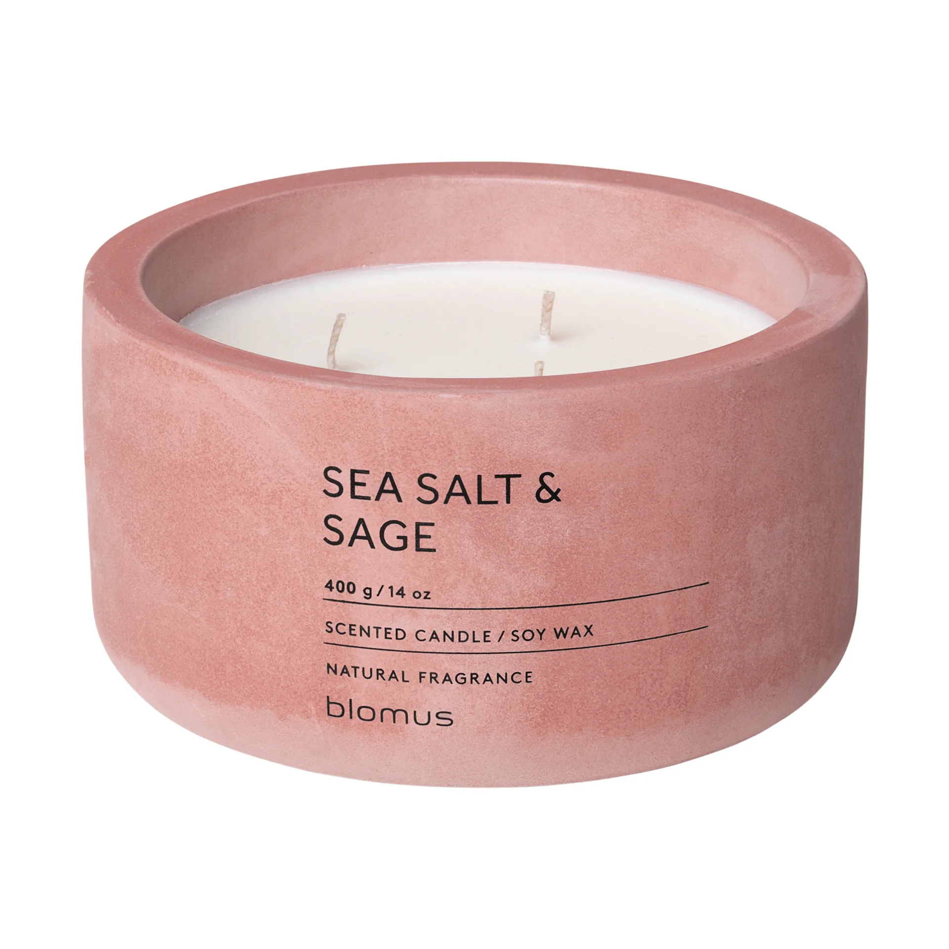 Bougie parfumée Fraga 25 heures, Sea salt & Sage-Withered Rose blomus