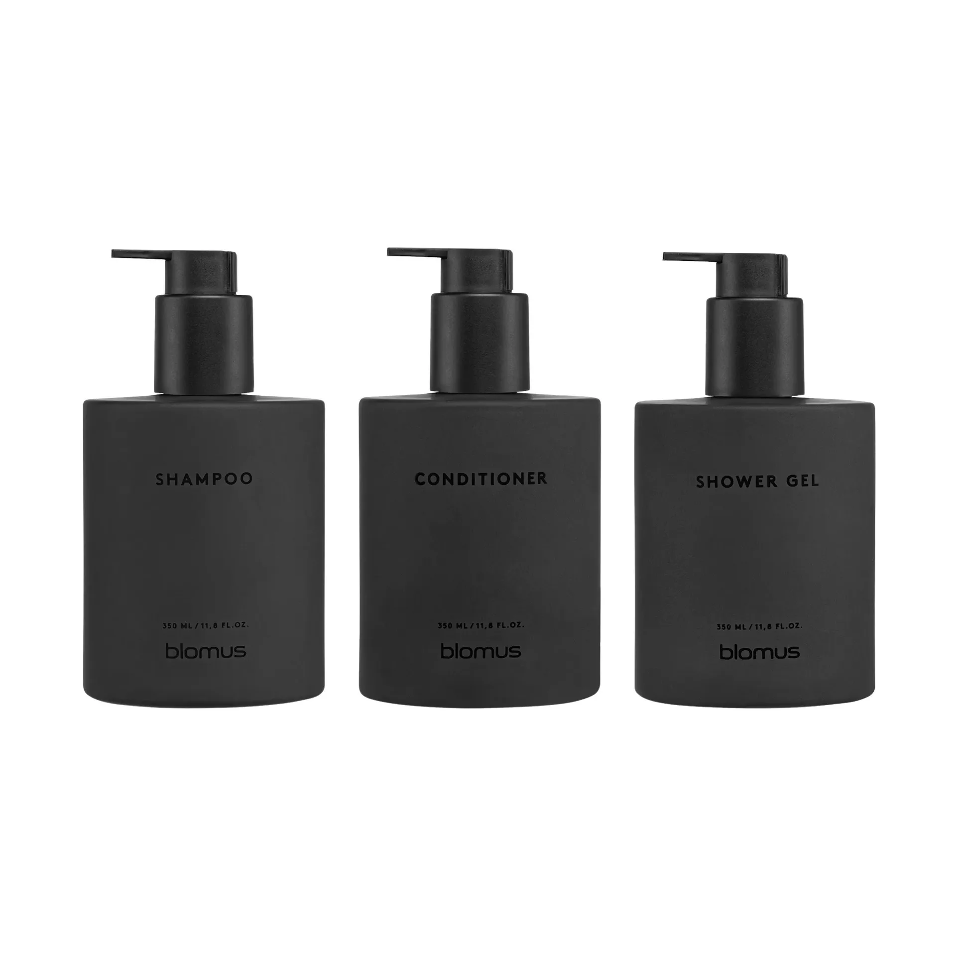 Bouteilles en verre Kirei avec support mural lot de 3, Smoke, à monter avec vis blomus