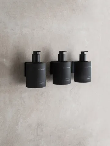 Bouteilles en verre Kirei avec support mural lot de 3 - Smoke, à monter avec vis - blomus