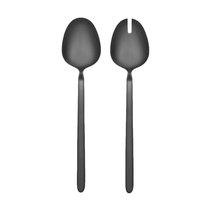 Couverts à salade STELLA noir lot de 2 - 28 cm - Blomus