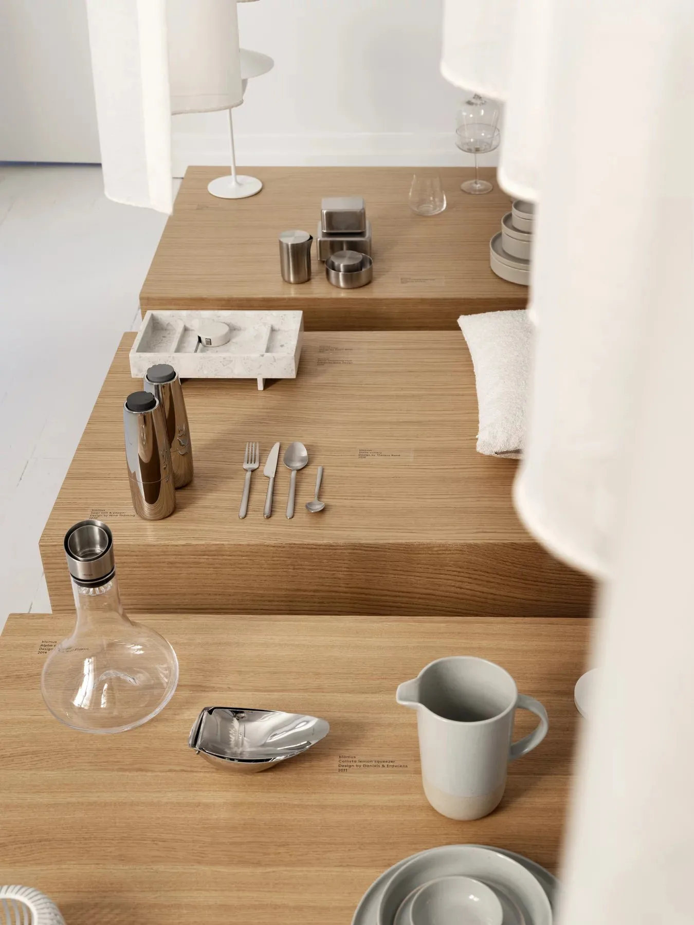 Couverts à salade STELLA noir lot de 2, 28 cm blomus