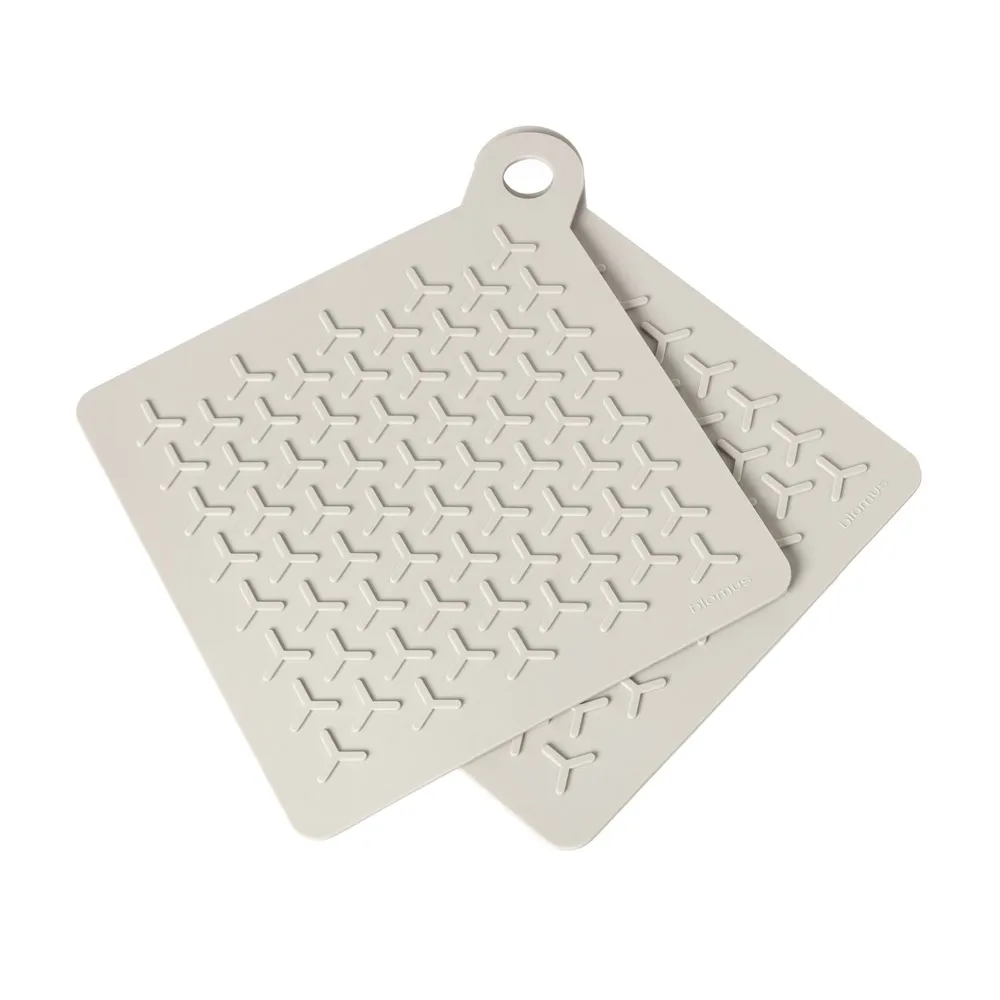 Dessous de plat Flip Lot de 2, Moonbeam (gris clair) blomus