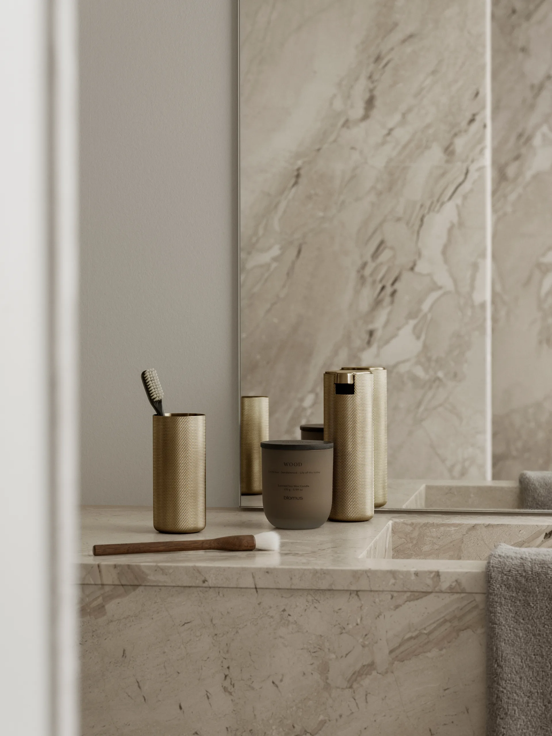 Distributeur de savon Modo Rof, Brass, 165 ml blomus