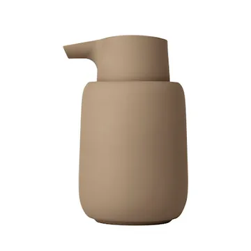 Distributeur de savon Sono en céramique Ø8,5 cm - Marron - blomus