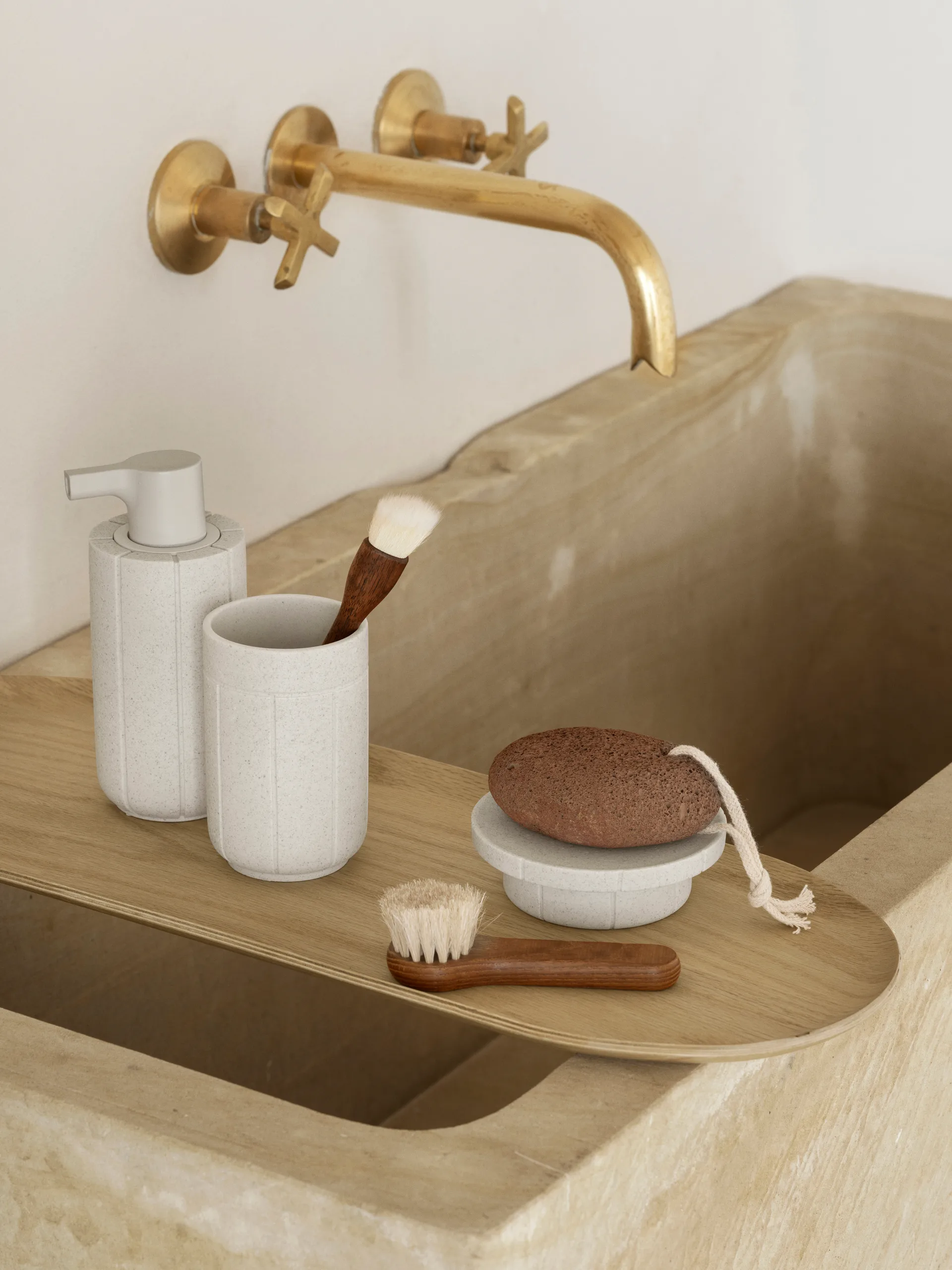 Gobelet à brosses à dents Kua, Moonbeam, Ø7x11 cm blomus