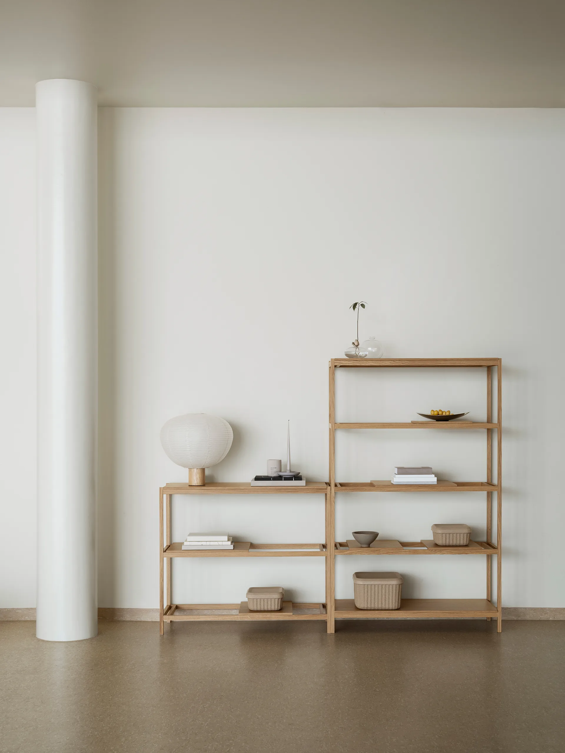 Lampe de table Kami 46 cm, Chêne blomus