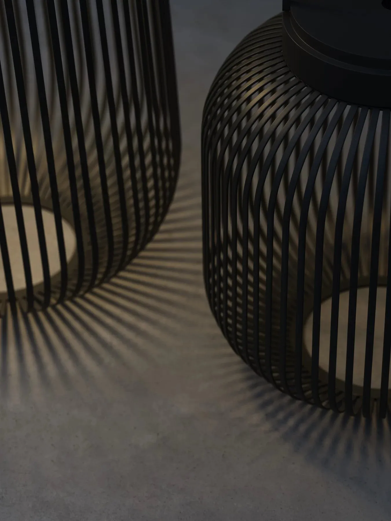 Lampe LED Lito L, Noir blomus