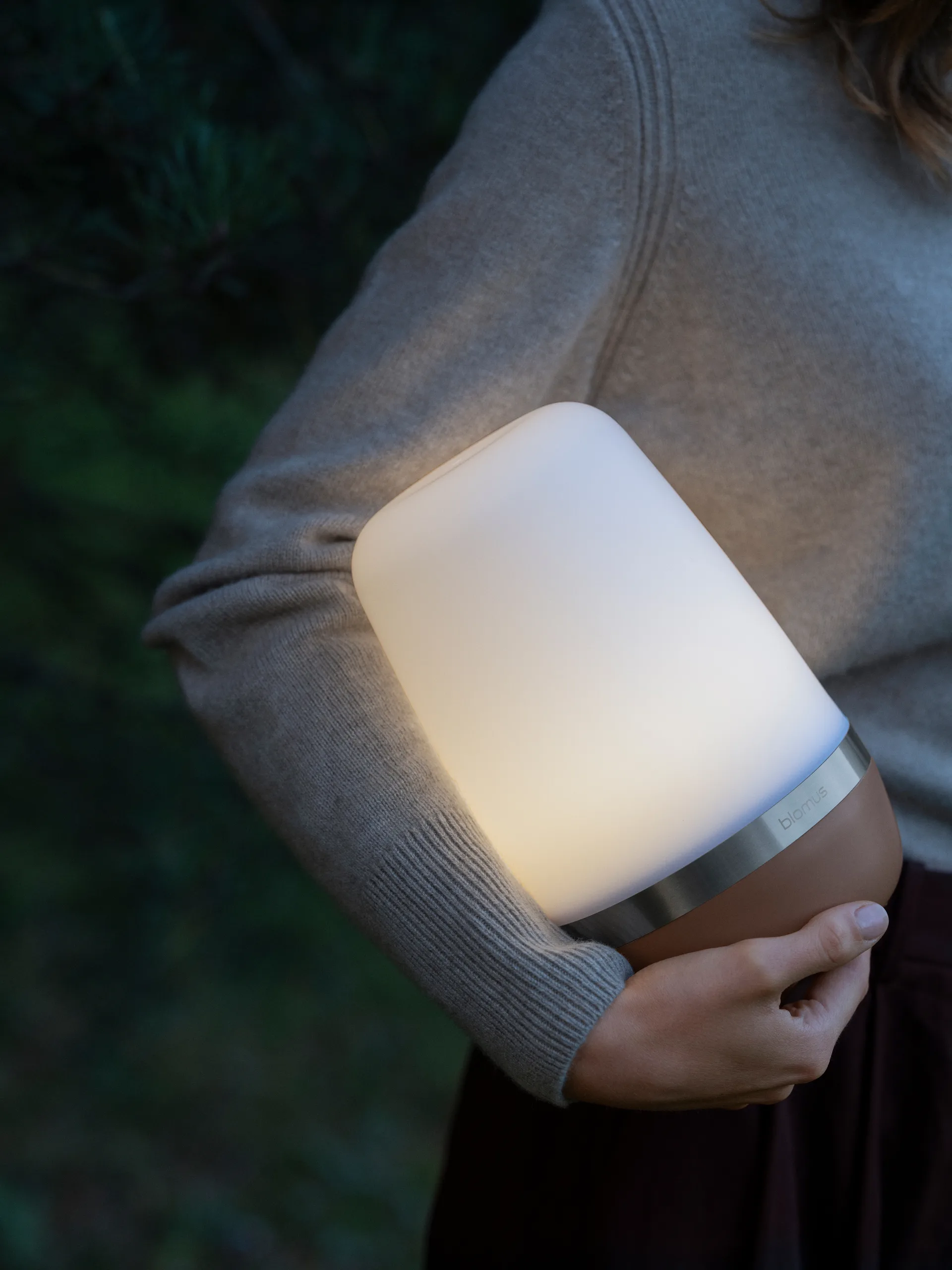Lampe LED Spirit L 25 cm, Mousse moka blomus