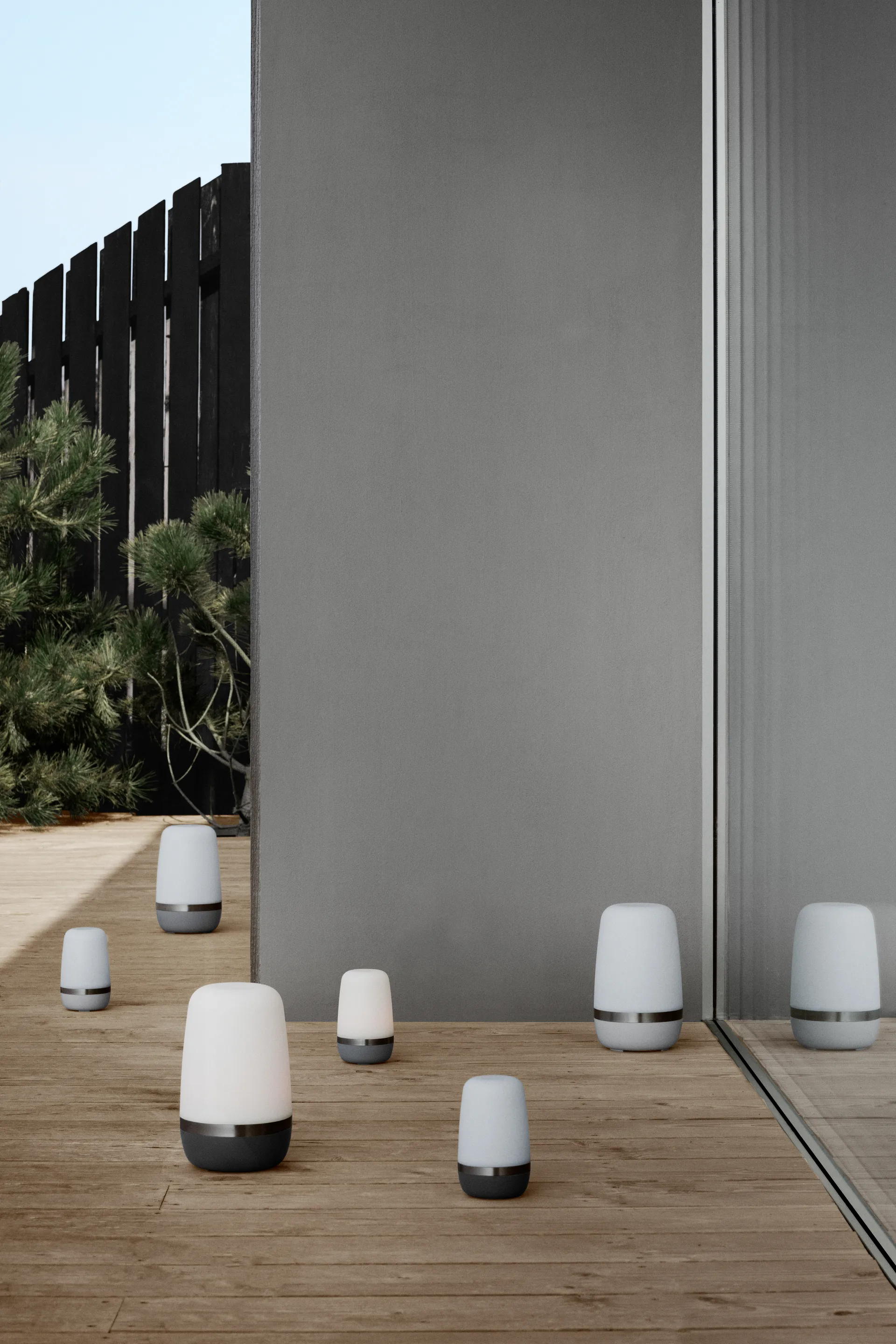 Lampe Spirit LED 35 cm, Platinum Gray blomus