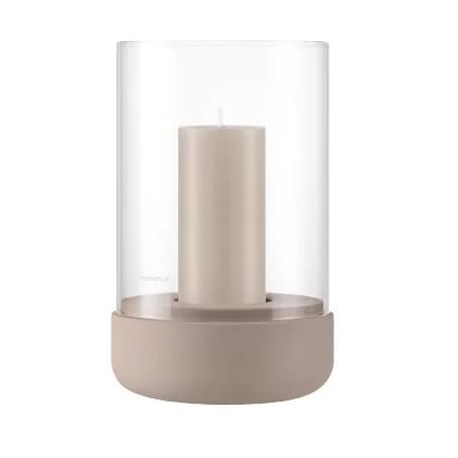 Lampe-tempête avec bougie bloc Calma Ø12 cm, Fungi Blomus