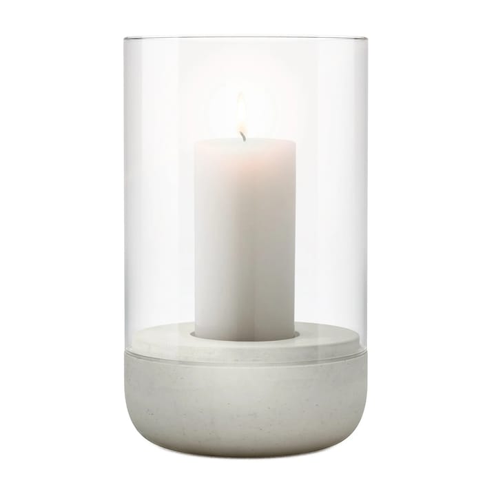 Lampe-tempête avec bougie bloc Calma Ø12 cm, Light grey blomus