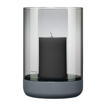 Lampe-tempête avec bougie bloc Calma Ø15 cm - Gray-smoke - blomus