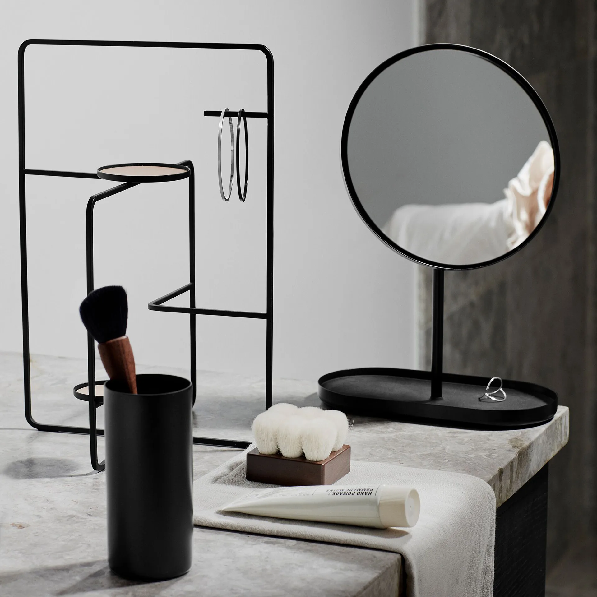 Miroir de maquillage Modo, Noir blomus