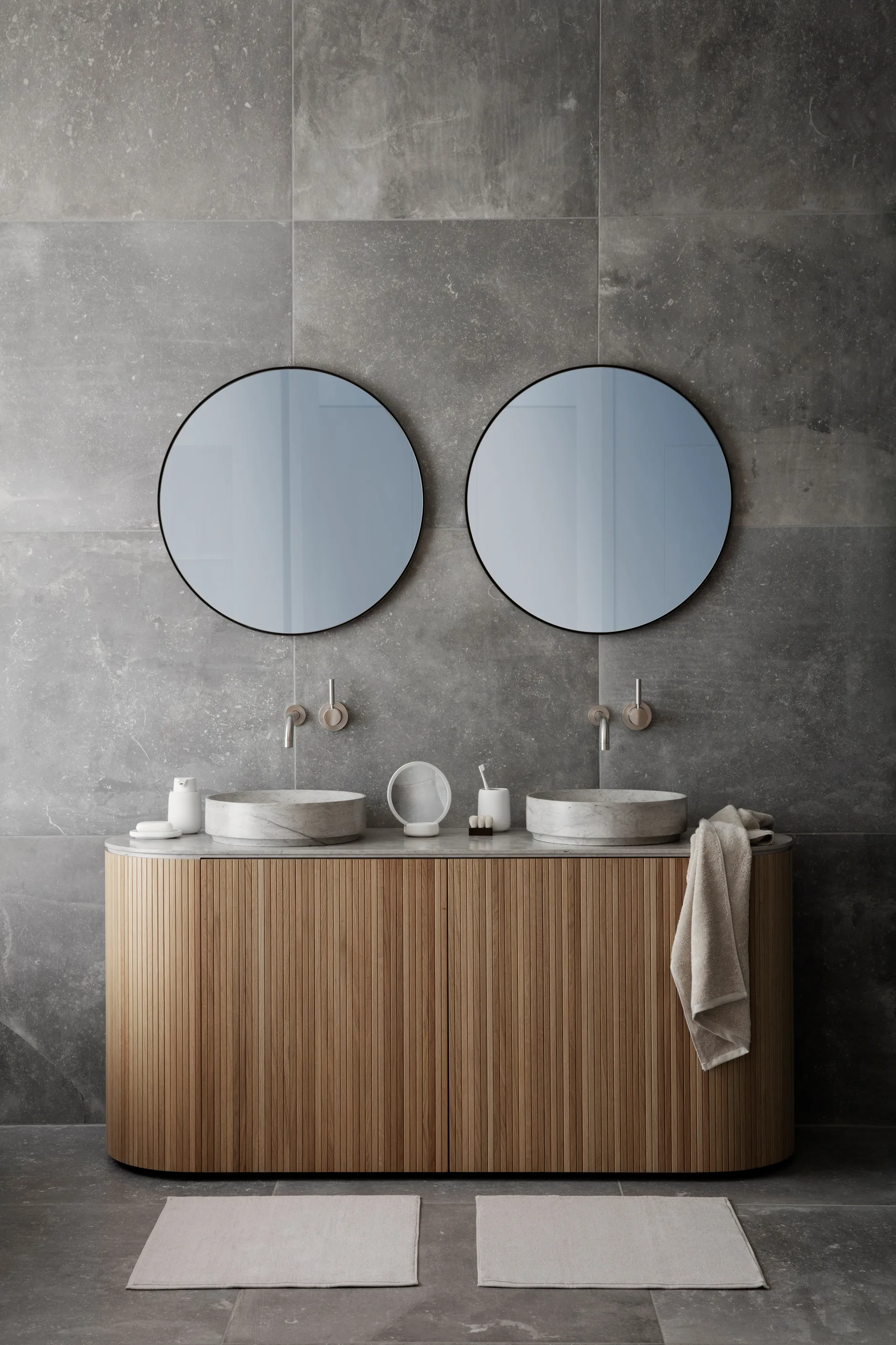 Miroir de table Sono Vanity Ø17 cm, Blanc blomus