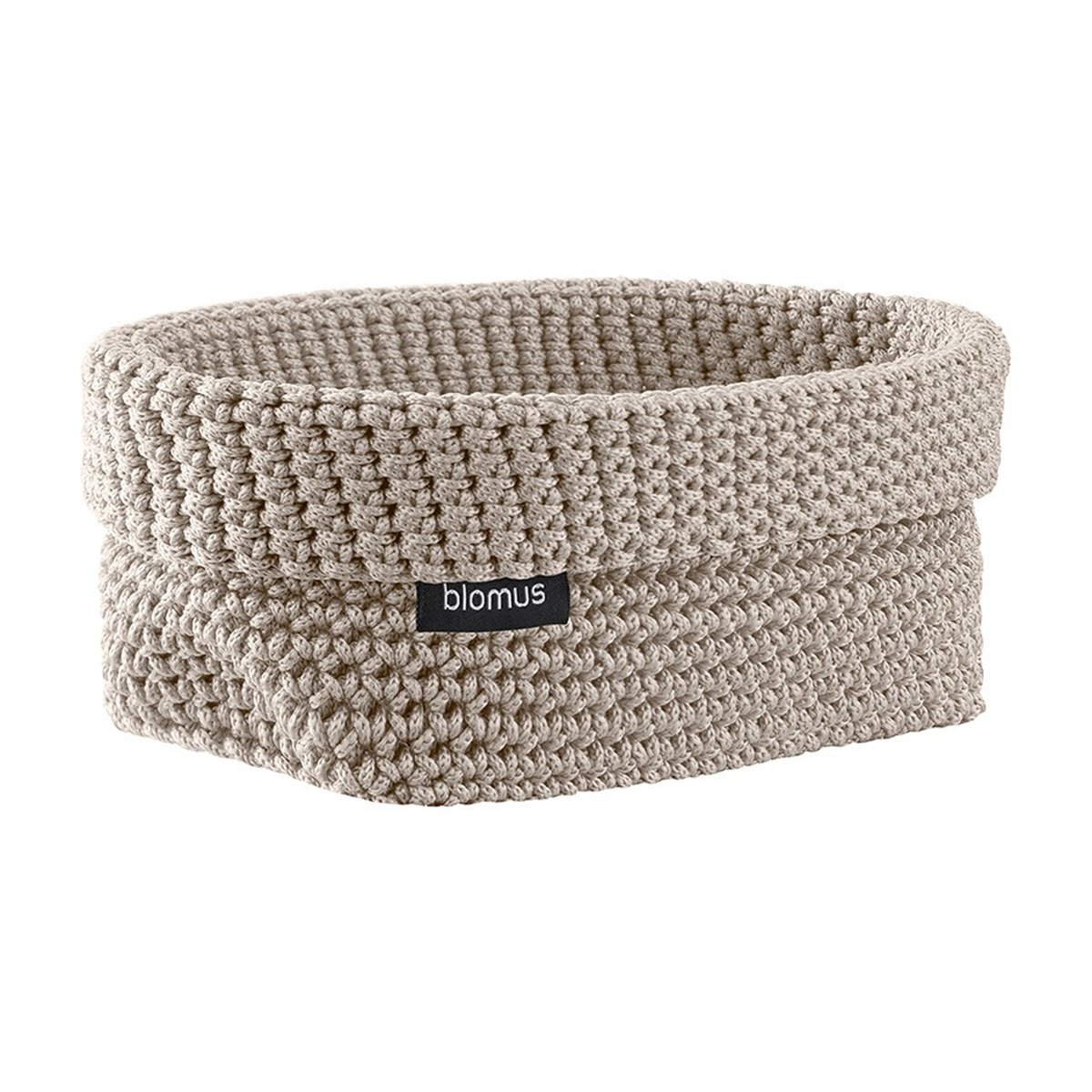 blomus Panier en textile Tela L 12x20 cm Moonbeam | Design Scandinave | Paniers de rangement | Beige