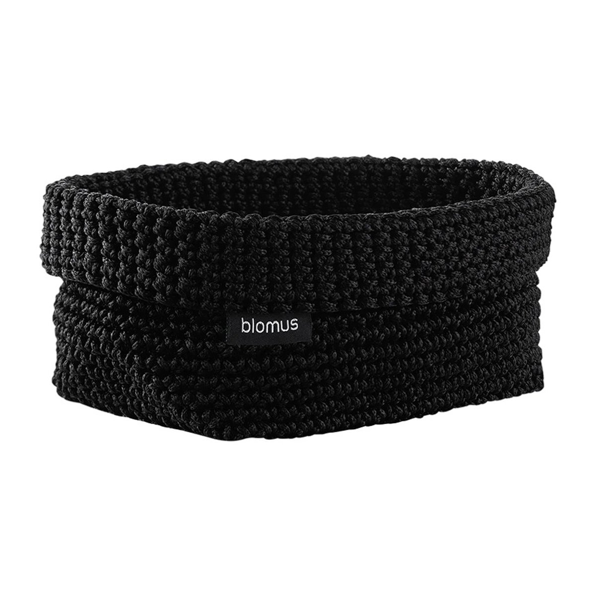 blomus Panier en textile Tela L 12x20 cm Noir | Design Scandinave | Paniers de rangement | Noir