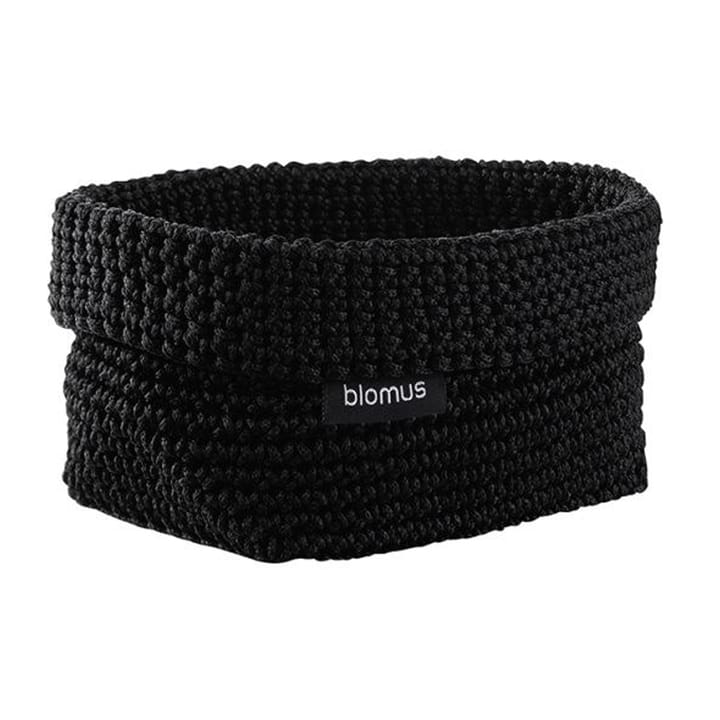 Panier en textile Tela M 10x15 cm - Noir - blomus