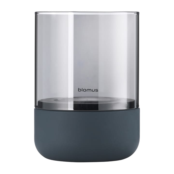 Photophore avec bougie chauffe-plat Calma Ø10 cm, Steel grey blomus