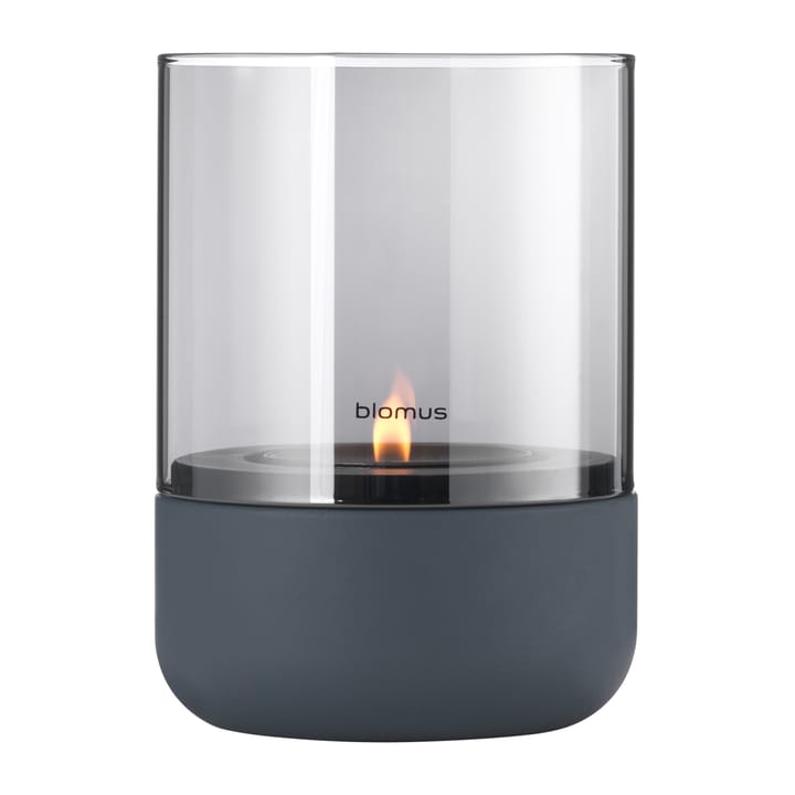 Photophore avec bougie chauffe-plat Calma Ø10 cm, Steel grey blomus