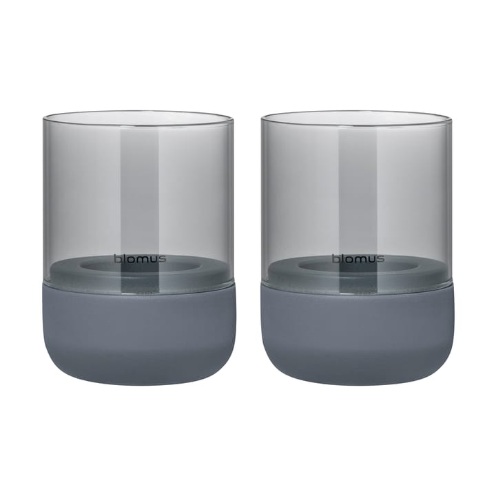 Photophore  Calma Ø7 cm 2-pack - Steel grey-smoke - Blomus