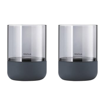 Photophore  Calma Ø7 cm 2-pack - Steel grey-smoke - Blomus