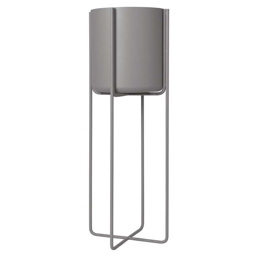blomus Pot sur pied Kena M h80,5 cm o29 cm Steel gray (gris foncé)