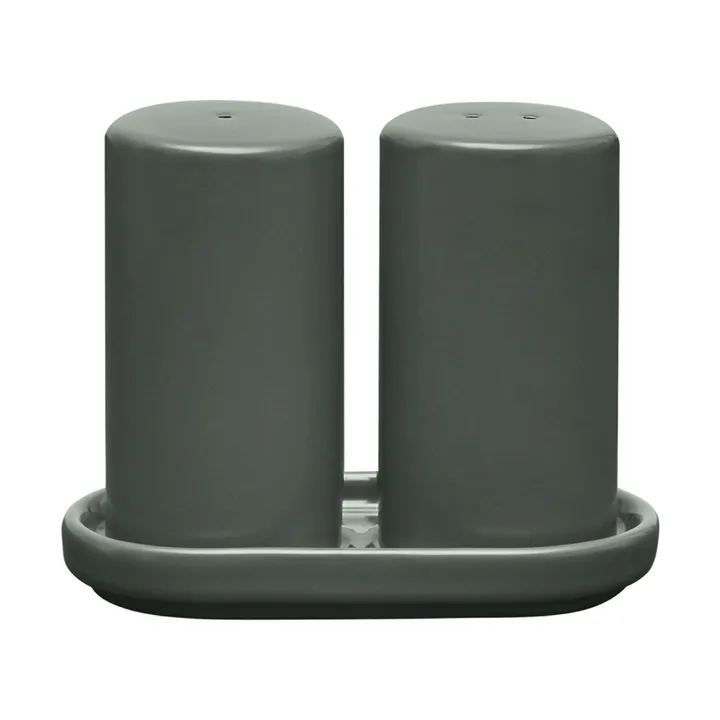Salière et poivrière Pilar 2 pièces - Agave Green, Ø4,5x11,5 cm - Blomus
