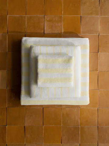 Serviette Arto - Transparent yellow-white, 50x100 cm - blomus