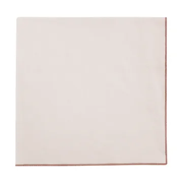 Serviette en lin Lineo 42 x 42 cm - Moonbeam-mocha mousse - blomus