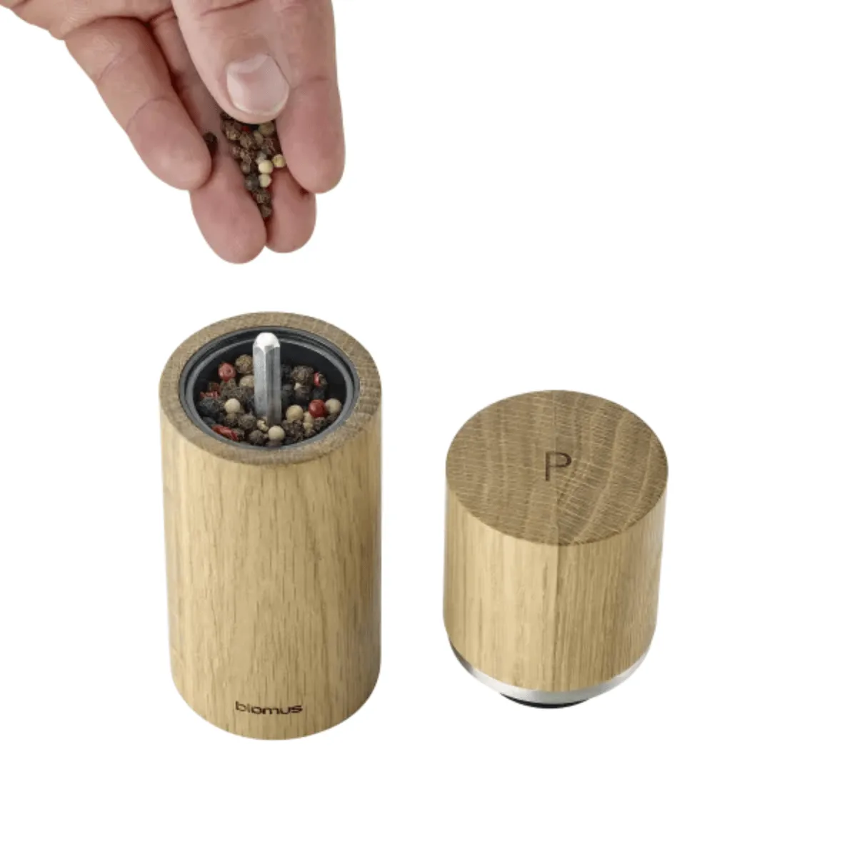 Set moulin à sel et poivre Pepe 15 cm, Chêne blomus