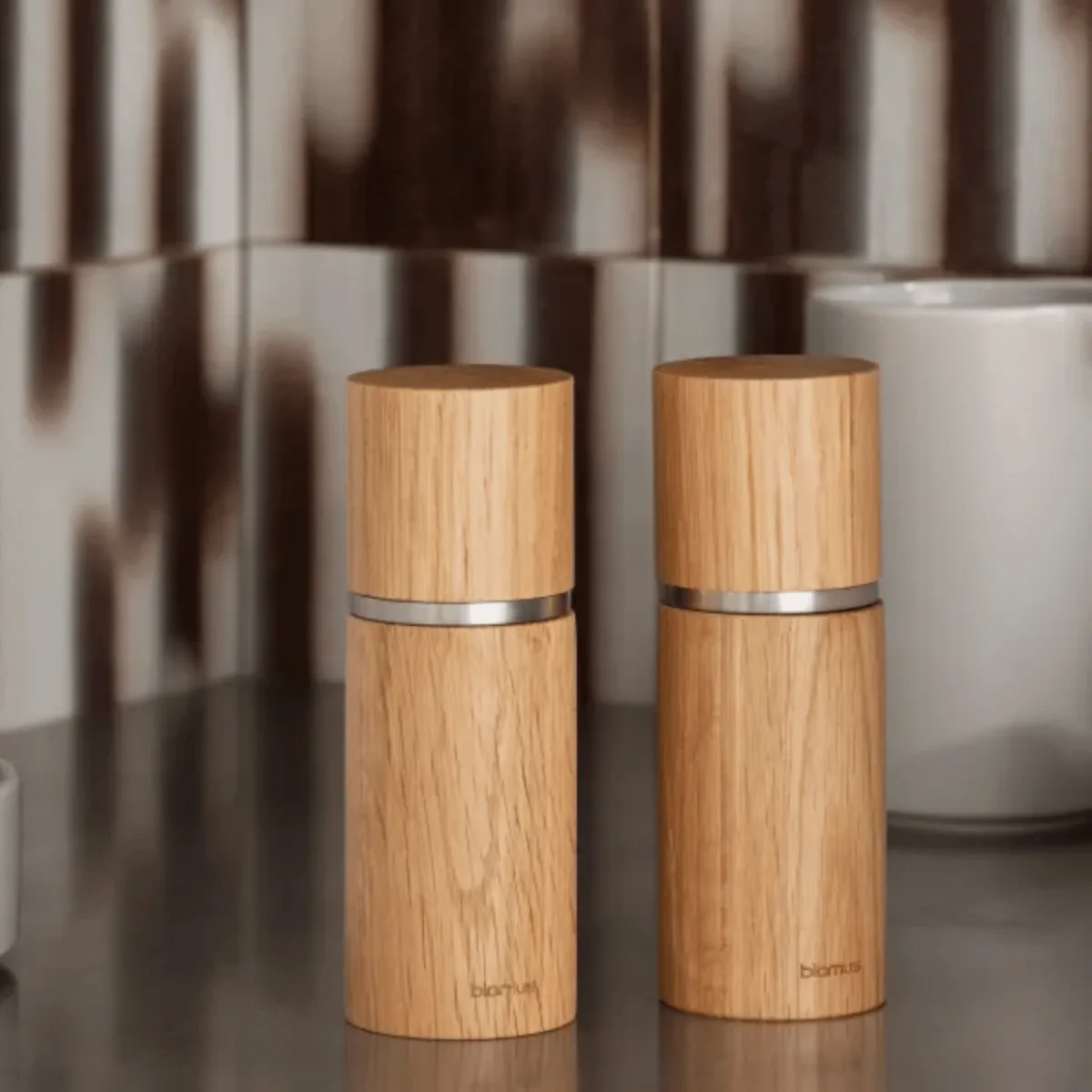 Set moulin à sel et poivre Pepe 15 cm, Chêne blomus