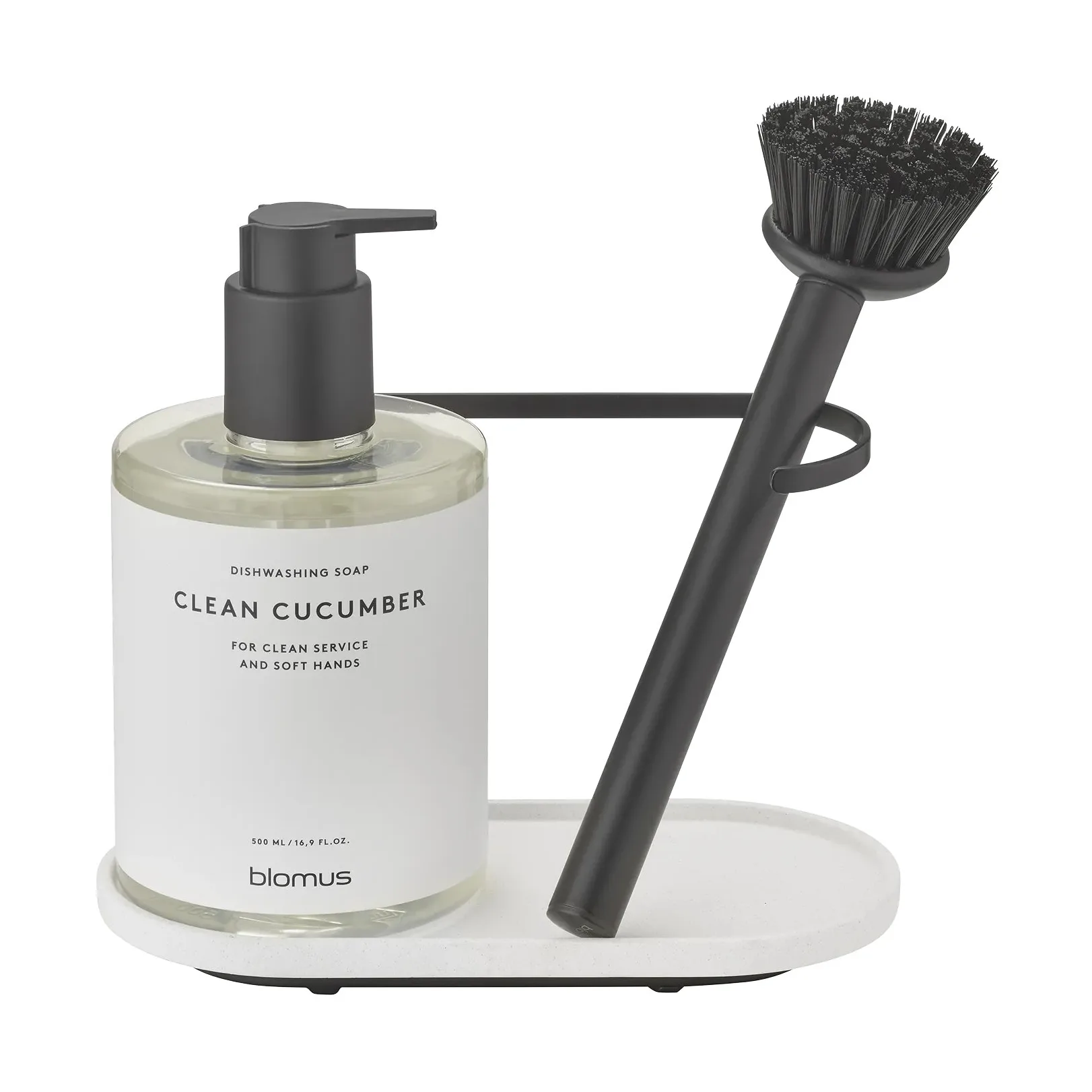 Support pour brosse vaisselle et savon Dhuva, Lily White blomus
