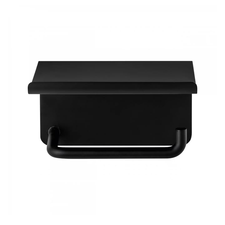 Support pour papier toilette avec étagère Modo - Black - Blomus