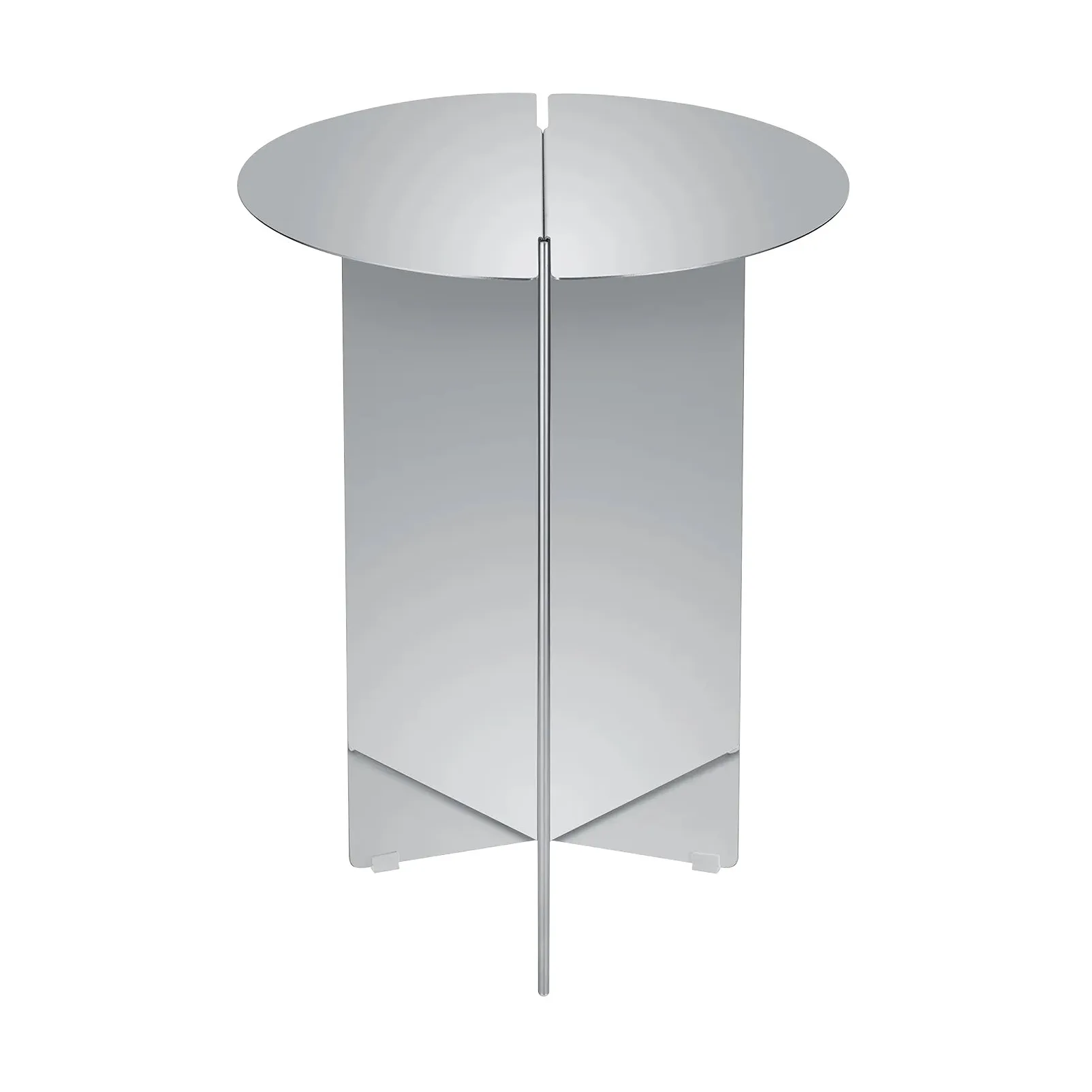Table d'appoint ORU S Ø35 cm, Acier inoxydable poli blomus