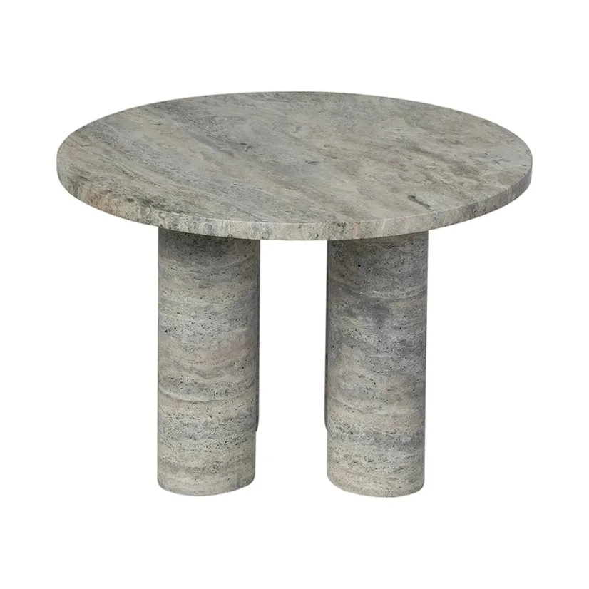 Table d'appoint Volos S Ø52 cm, Silver Travertine blomus